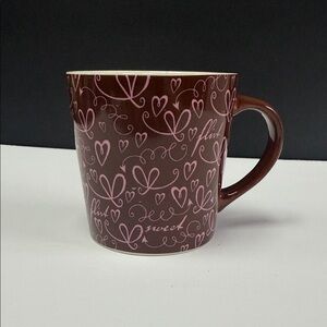 Starbucks Brown Mug‎ with Pink Accents